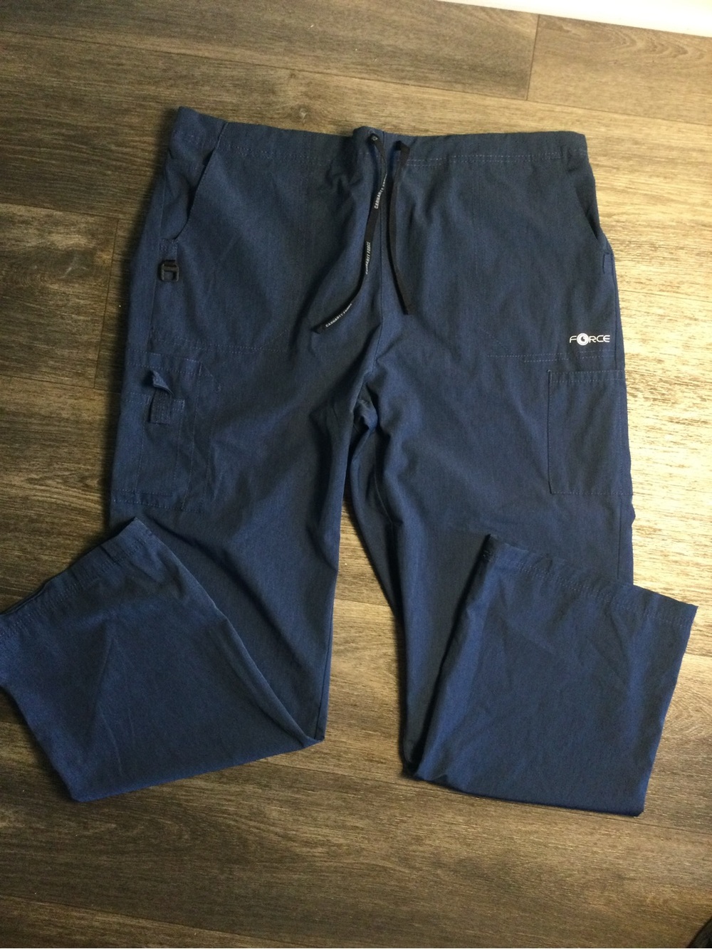 Carhartt Men's Navy Cargo Drawstring Scrub pants